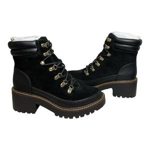 Giani Bernini Maddyson Lace-Up Log-Sole Memory Foam Booties size 7.5 brand new